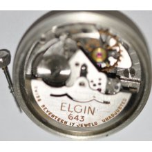 Vintage Elgin Automatic Movement 17 Jewels Cal 643 38