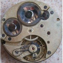Vintage Fine Pocket Watch Movement Chronometer 43 Mm. Balance Broken To Restore