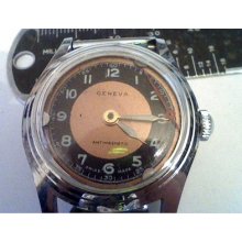 Vintage Geneva Antimagnetic Clean Case And Band Windup Watch 4u2fix