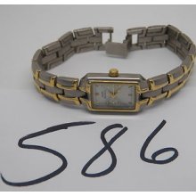 Vintage Jewelry Watch Ladies Anne Klein Ii Runs Great Quartz 586