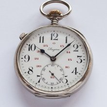 Vintage Longines Swiss Made Pocket Watch Royal Railroad , Original , Authentic