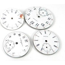 Vintage Pocket Watch Dials Faces Enamel Porcelain Steampunk Supplies Watch Parts DIY Steampunk Supplies - 138