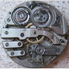 Vintage Pocket Watch Movement 43 Mm. In Diameter Balance Broken To Restore