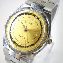 Vintage Slava Men's quartz watch from Soviet/Ussr
