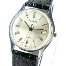 Vintage Slava quartz watch from Soviet/Ussr