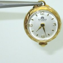 Vintage Swiss Bucherer 14K Gold Pendant Watch