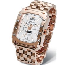 Vostok-Europe Arktika Rose Goldtone Automatic Watch with AM-PM Indicator #3409155B