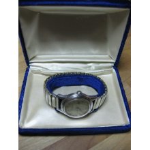Vtg / Antique Serviced Watch By Seth Thomas Stainless Automatic.