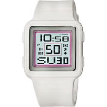 White Poptone World Time Alarm Wr 50m Casio Womens Watch Ldf-20-7avdr