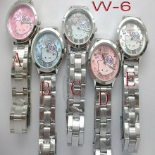 Whlolesale 10 Pcs Fashion Kitty Metal Watches 100% W-6