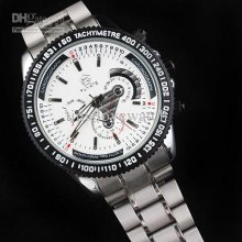 Wholesale 4pcs Men's White Face Multi-dial Day Date Steel Automatic