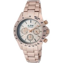 Women's Amore Chronograph Light Rose Dial Rose Gold Tone Aluminum ...