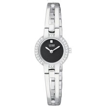 Womens Citizen Eco-Drive Silhouette Crystal Bangle Watch with Swa ...