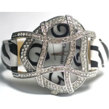 Zebra Dress Africa Fashion Lady Heart Bling Watch Ictz