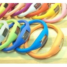 10xpcs Silicone Digital Jelly Anion Negative Ion Sports Bracelet Wrist Watch