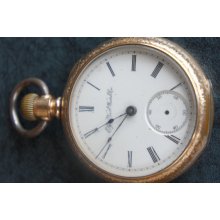 1889 Elgin Natt Watch Co Pocket watch Open Face 3874427 Collectible Vintage 14K Gold Filled Case No 69428