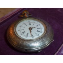 1900s Swiss 800 Silver Alloys Pocket Watch Antique Hunter Case A Nicolet