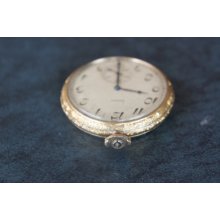 1923 Elgin Pocket Watch 17 Jewels Open Face Collectible Vintage Illinois 14K Gold Filled Case 3795893