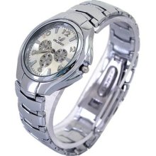 2 Color Choose Round Trendy Men Quartz Analog Stainless Wristwatch Sn28
