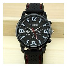 2 Colors Black/white Dial-men's Cool Sports Quartz Wrist Watch Big &round Face