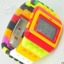 20 Pcs/lot Classic Plastic Shhors Digital Watch Candy Night Light Wa