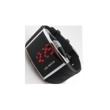 2011 newest led luxury date digital mens sports red wrist watches