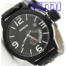 2012 Hotsale Mens Automatic Watch Army Design Calendar Black Leather