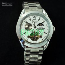 2012 Luxury 10pcs Mens Automatic White Black Dial Sport Watches 0614