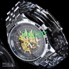 2013 Luxury Stainless Steel Mens Automatic Mechanical Watch Big Dial