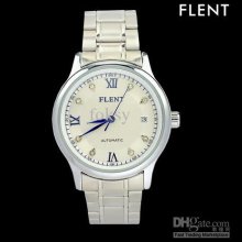 20pcs Flent Silver Luxury Ladies Watches Unisex Mechanical Watch Wit