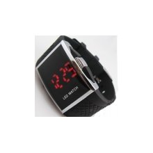 20pcs/lot newest led luxury date digital watches mens sports red led w