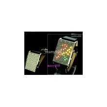 3 color light led watches digital led wristwaches led watch black