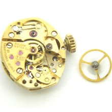 4u2fix Bulova 5bd Caliber 23j Partial Movement For Parts Good Staff & Roller Etc