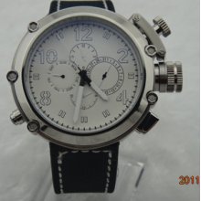 50mm Parnis Big Face White Dial Automatic Mechanical Watch Nylon Strap