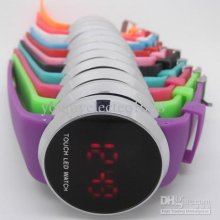50pcs Silicone Unisex Touch Led Watch Silicone Rubber Candy Jelly Ro