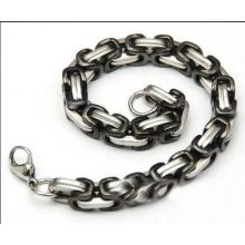 8mm Cool Black Plated Stainless Steel Men/boy Bracelet