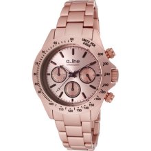 A_Line Women's Amore Chronograph Pink Dial Pink Aluminum