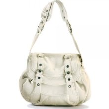 Abaco Leather Dana Small Shoulder Bag In Cream Â£395