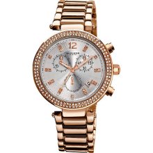 Akribos XXIV Women's Crystal Chronograph Bracelet Watch (Ladies chronograph bracelet watch)