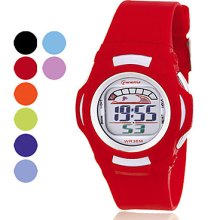 And Women's Multi-Functional Water Resistant PU Digital Automatic Sport Watches (Assorted Color)