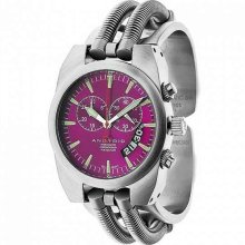 Android Men's Hydraumatic AD430BPU Silver Stainless-Steel Swiss Quartz Watch with Purple Dial