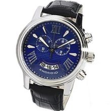 Android Spiral Swiss Quartz Chronograph Blue Dial Watch AD901ABU