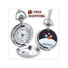 Angry Birds Style #1 Quartz Pocket Watch with Neck Chain