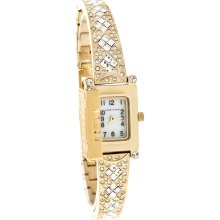 Anne Klein Ladies Hidden Crystal Cover Bangle Bracelet Dress Watch AK-1038MPCV