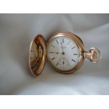 Antique 1889 Elgin Gold-Filled Ladies Pocket Watch