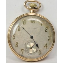 Antique 1919 Waltham Riverside A Model Open Face Pocket Watch 19j Sw Ss Size 12
