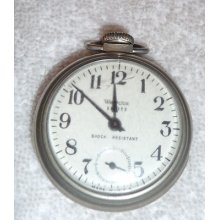 Antique 1958 Westclox Scotty Pocket Watch Shock Resistant Us Made Running
