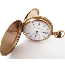 Antique Goldfill Elgin Pocket Watch,s16,15j Adj,hunter Case,runs 110.8 Grams