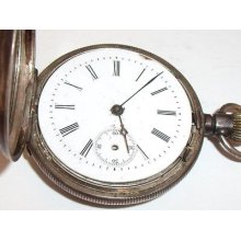 Antique Lady Size Sterling Silver Pocket Watch