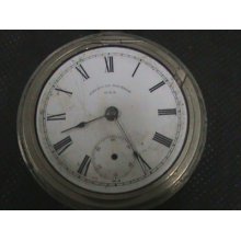 Antique Movement Pocket Watch For Repair Or Parts Waltham
